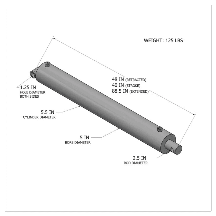 হাইড্রোলিক নন-বাইপাস সিলিন্ডার