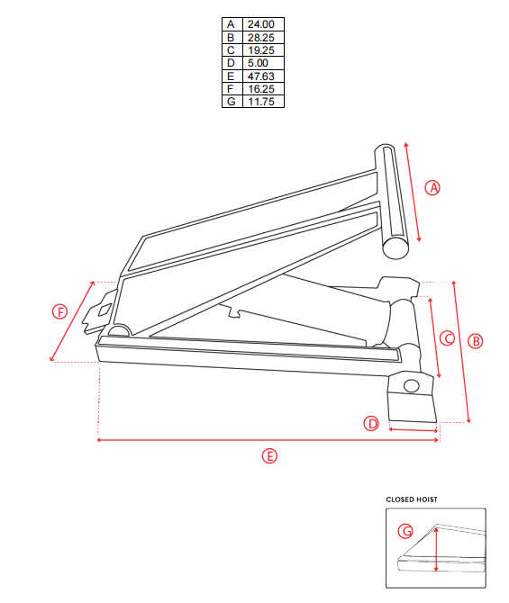 hydraulic power hoist