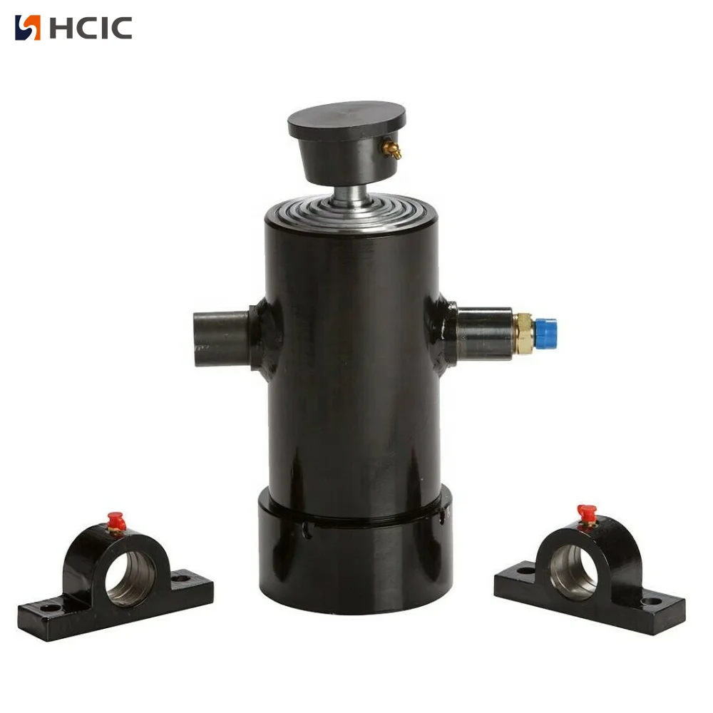 টিল্টিং ট্রেলার চ্যাসিস ছোট টেলিস্কোপিক হাইড্রোলিক সিলিন্ডার